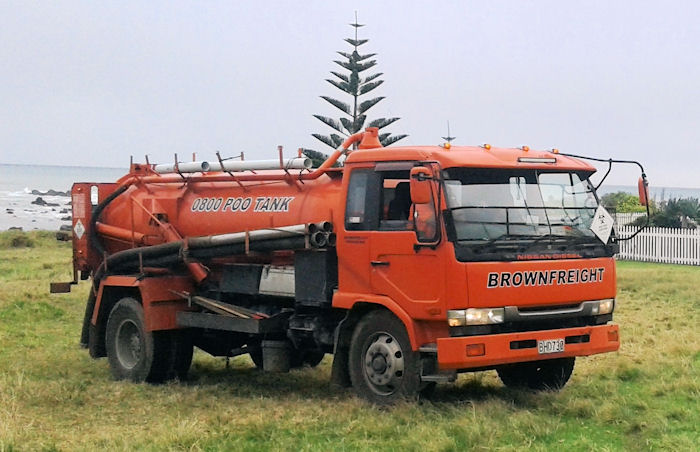 Brownfreight truck oceanside